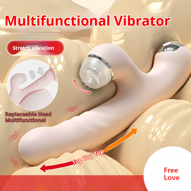 Tongue Licking Telescopic Vibrator Female Strong Vibration Female Masturbator Adult Toy Massage Stick Female Masturbator