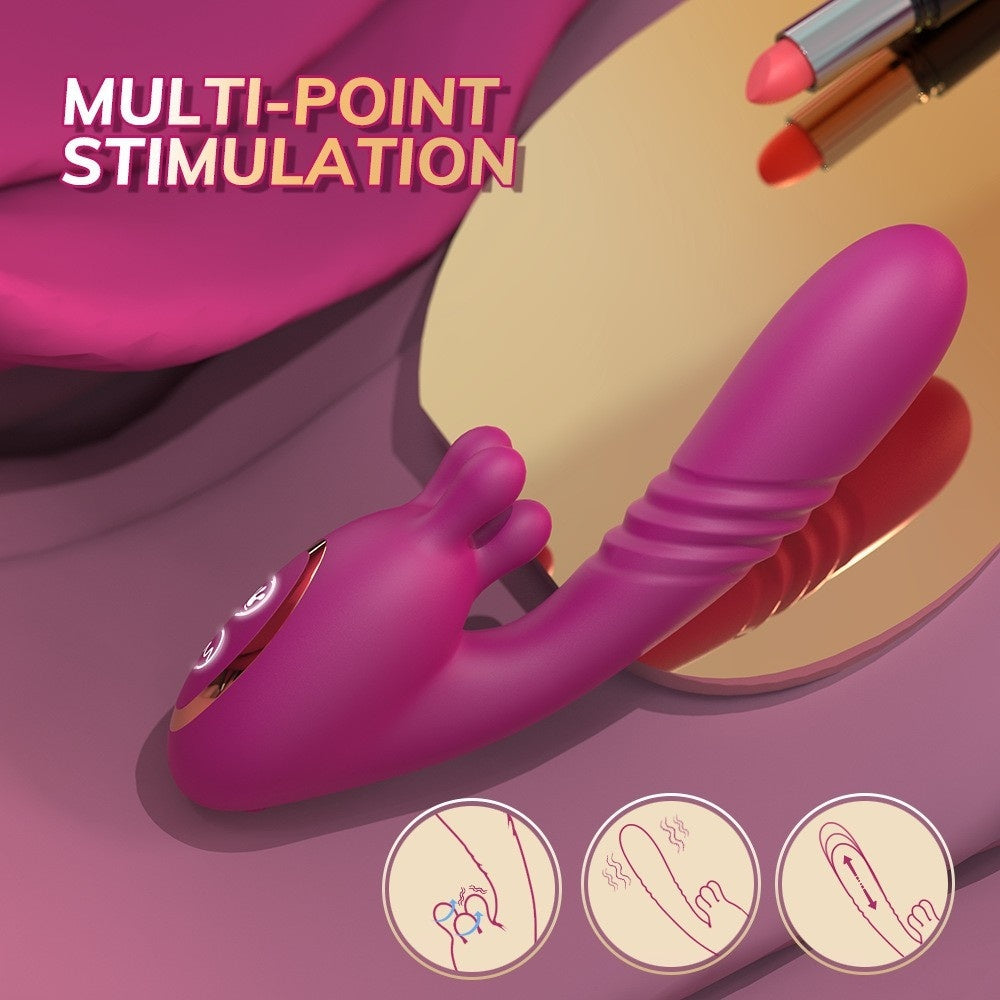 Tongue Licking Telescopic Vibrator Female Strong Vibration Female Masturbator Adult Toy Massage Stick Female Masturbator