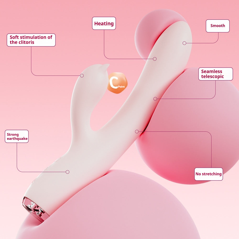 Tongue Licking Telescopic Vibrator Female Strong Vibration Female Masturbator Adult Toy Massage Stick Female Masturbator