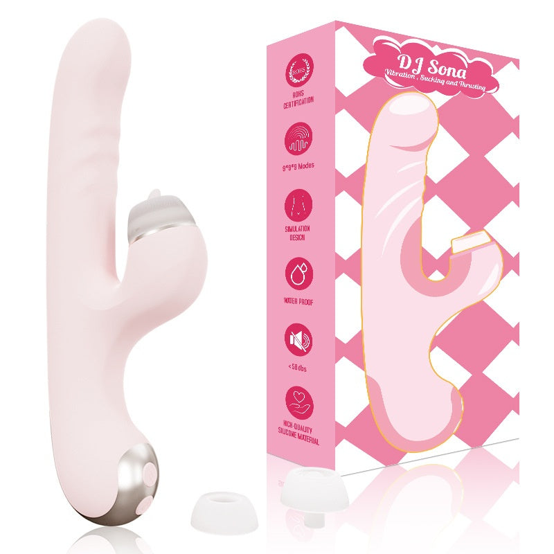 Tongue Licking Telescopic Vibrator Female Strong Vibration Female Masturbator Adult Toy Massage Stick Female Masturbator