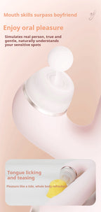 Tongue Licking Telescopic Vibrator Female Strong Vibration Female Masturbator Adult Toy Massage Stick Female Masturbator