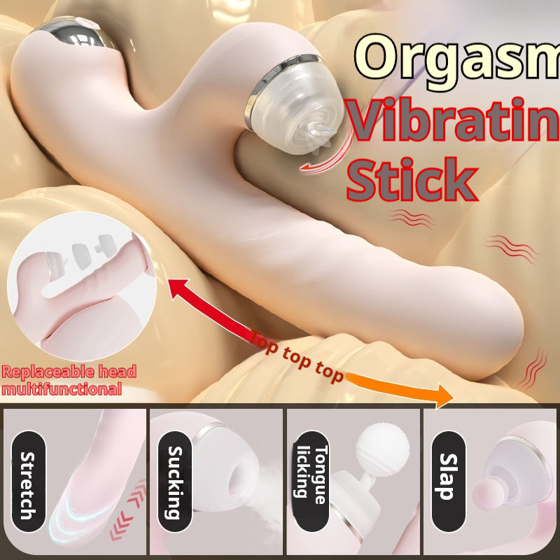 Tongue Licking Telescopic Vibrator Female Strong Vibration Female Masturbator Adult Toy Massage Stick Female Masturbator