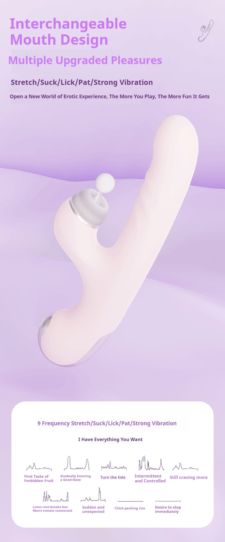Tongue Licking Telescopic Vibrator Female Strong Vibration Female Masturbator Adult Toy Massage Stick Female Masturbator